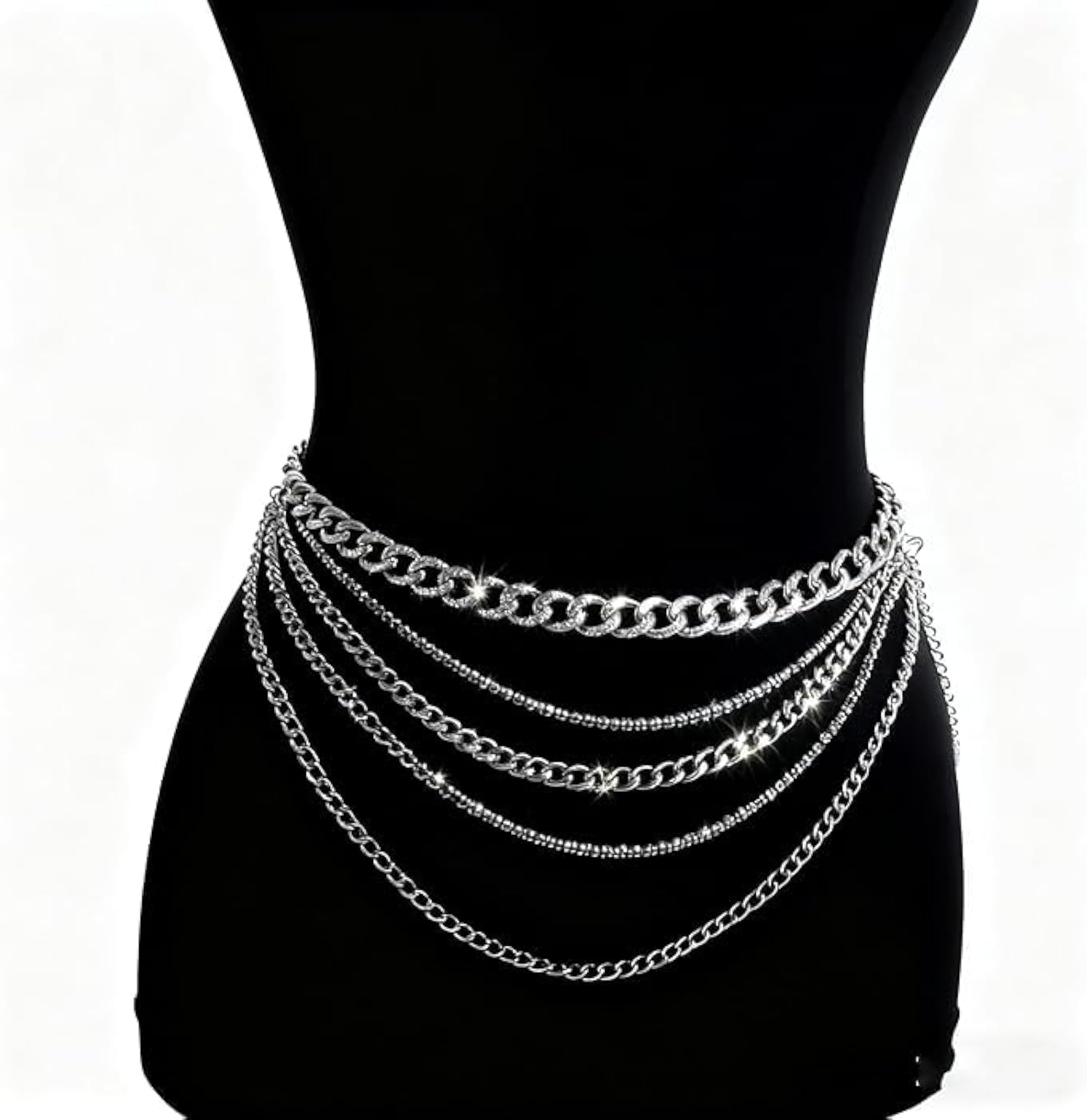 Women's Multilayer Sparkly Bohemian Waist Chain Belt